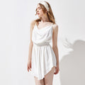 New Strap V Collar Waist Beach Resort Sand Suspender Backless Dress
