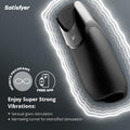 Satisfyer Men Vibration + | Vibrating Masturbator | Connect App | 14 Programs | Waterproof (IPX7) | Rechargeable Battery | Skin-Friendly Silicone