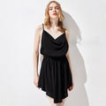 New Strap V Collar Waist Beach Resort Sand Suspender Backless Dress