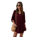 Women's European And American Casual V-neck Dress Beach Skirt Summer