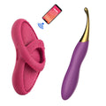 SVAKOM APP Remote Heating Tongue-Shaped Wearable Panty Vibrators with Detachable Finger Sleeve + SVAKOM Female Squirting Vibrators Clit G-Spot Dildo Nipple Stimulator- High Frequency Personal Massager
