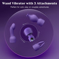 Tracy's Dog Wand Vibrator Kits, Couple Adult Sex Toys with 3 Attachments for Clit, G Spot, Glans, Clitoral Stimulator Vibrating Dildo with LCD Display, 10 Patterns 4 Speeds for Sexual Pleasure