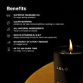 LELO Flickering Touch Massage Candle, Melts into Massage Oil, Scented Candle Body Massage Oil, Luxury Skin Treatment, Vanilla & Creme de Cacao Scent