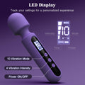 Tracy's Dog Wand Vibrator Kits, Couple Adult Sex Toys with 3 Attachments for Clit, G Spot, Glans, Clitoral Stimulator Vibrating Dildo with LCD Display, 10 Patterns 4 Speeds for Sexual Pleasure