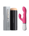 LOVENSE Solace Pro Automatic Male Masturbator, Thrusting Blowjob Machine + LOVENSE Nora Rabbit Vibrator, Pink Thrusting Vibrator Rabbit