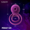 SVAKOM APP Remote Heating Tongue-Shaped Wearable Panty Vibrators with Detachable Finger Sleeve + SVAKOM Couples Ring Vibrating Dual Penis Rings Male Adult Sensory Toys