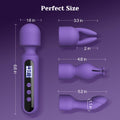 Tracy's Dog Wand Vibrator Kits, Couple Adult Sex Toys with 3 Attachments for Clit, G Spot, Glans, Clitoral Stimulator Vibrating Dildo with LCD Display, 10 Patterns 4 Speeds for Sexual Pleasure