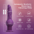 Tracy's Dog Thrusting Dildo Vibrator - 9.29" Realistic Silicone Dildos for G Spot Anal Stimulation with 10 Vibrating & 3 Bouncing Modes, Adult Toys Penis Sex Toys for Women Men Couples (Evorumble)