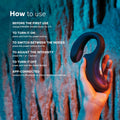 LELO Enigma Double Sonic Female Triple Stimulation Massager with Bluetooth App, 8 Pleasure Settings and 2 Extra Modes, Rabbit Sex Toy, Vaginal Vibrators, Black