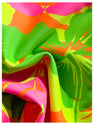 RoseSeek Women's 2 Piece Leopard Floral Bathing Suit Wireless Triangle Swimsuit High Waisted Bikini Sets Orange and Green Medium