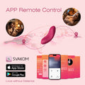 SVAKOM APP Remote Heating Tongue-Shaped Wearable Panty Vibrators with Detachable Finger Sleeve + SVAKOM Female Squirting Vibrators Clit G-Spot Dildo Nipple Stimulator- High Frequency Personal Massager