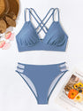 V-neck Halter Bikini Split Swimsuit