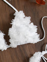 GORGLITTER Women's Appliques Triangle Bikini Set Halter Wireless Bra and Tie Side Thong Swimsuit Set White Small