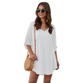 Women's European And American Casual V-neck Dress Beach Skirt Summer