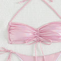 Bikini Drawstring Strap Swimsuit Reflective Women